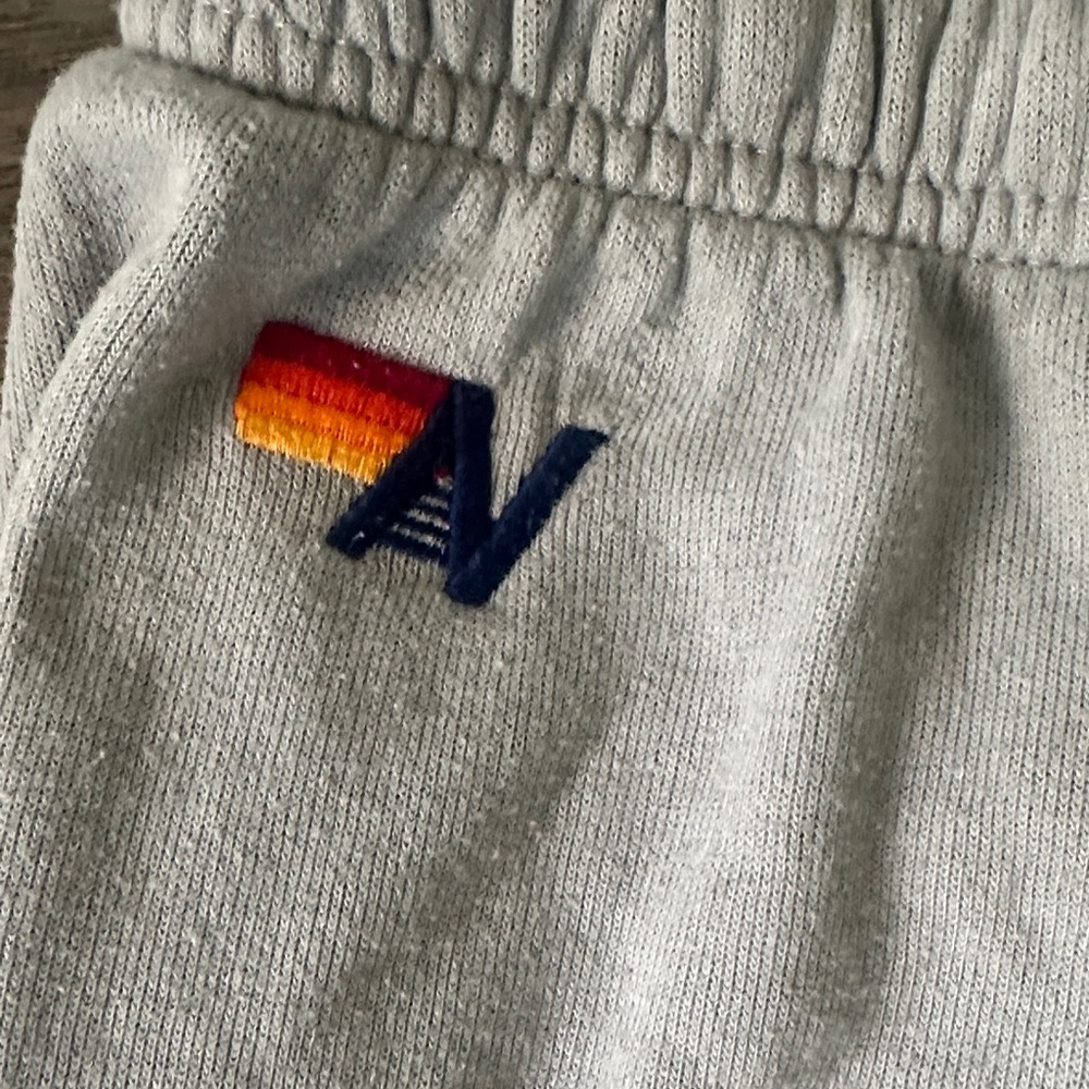 Aviator Nation Four Stripe Gray/Neon Sweatpants-Medium - Picture 3 of 6